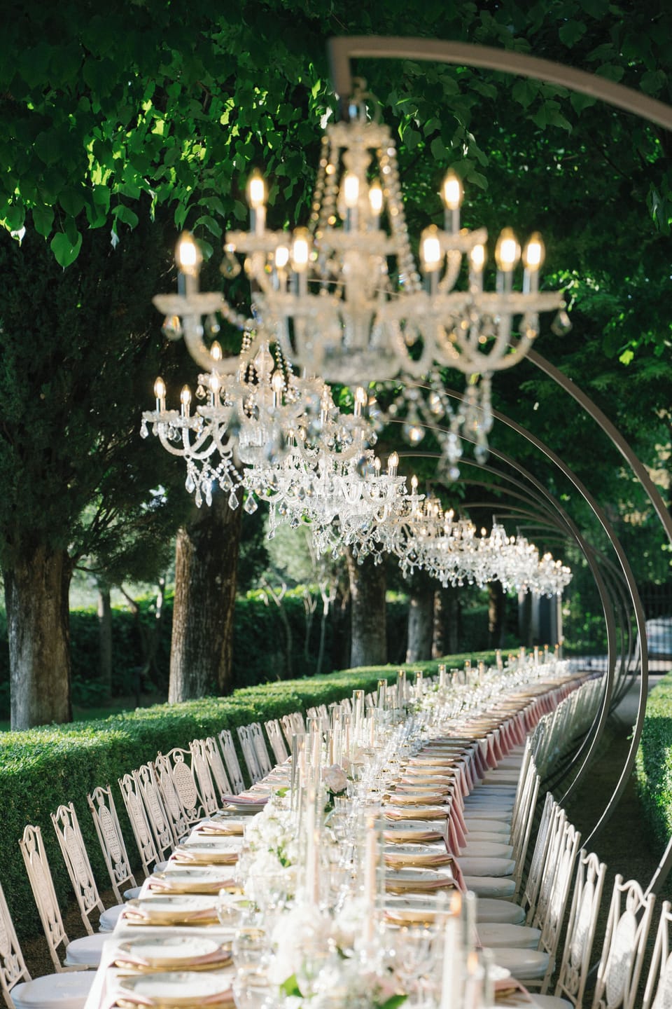 Outdoor banquet area