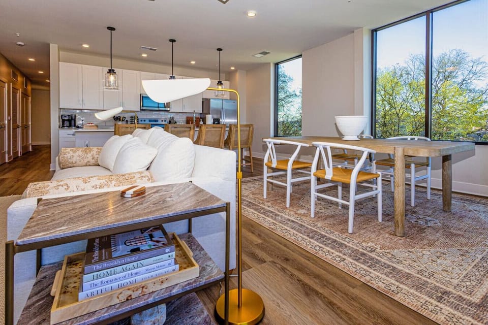 Living Room & Dining Area: Bright spaces with stylish decor, perfect for gathering and relaxing!