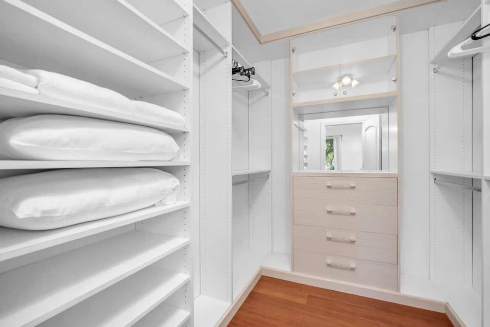 Spacious closet to keep your belongings organized.