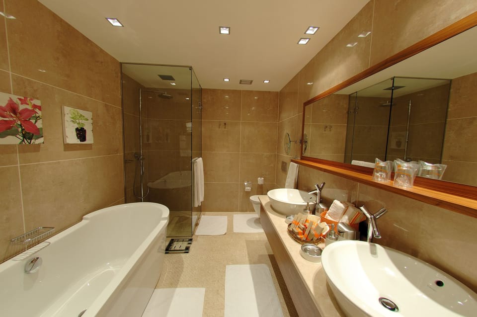 Royal Suite | Bathroom | Combined shower/tub, free toiletries, hair dryer, bathrobes