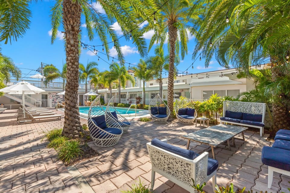 Relax and unwind under the palms in Clearwater Beach.
