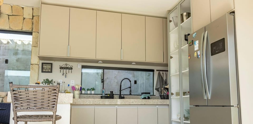 Premium House, Pool Access | Private kitchen | Fridge, cookware/dishes/utensils, dining tables