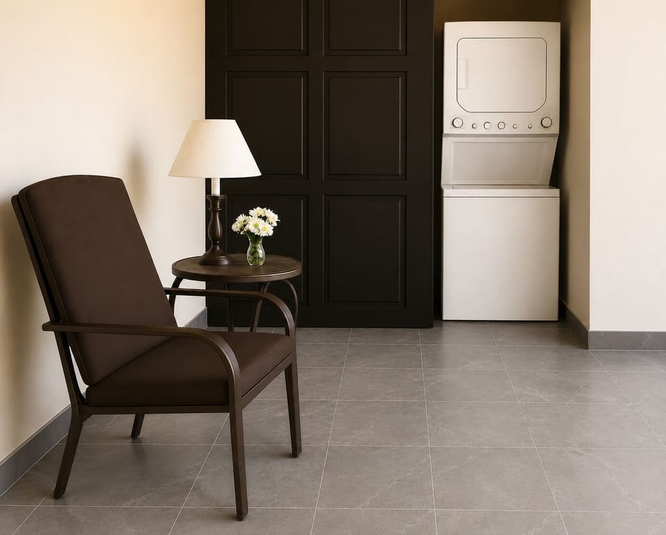 A second set of laundry facilities available to all guests. Detergents and dryer sheets included.
