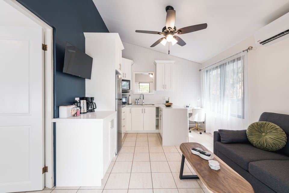 Prepare coffee, beach-day bites, or casual dinners with ease in your private kitchenette.