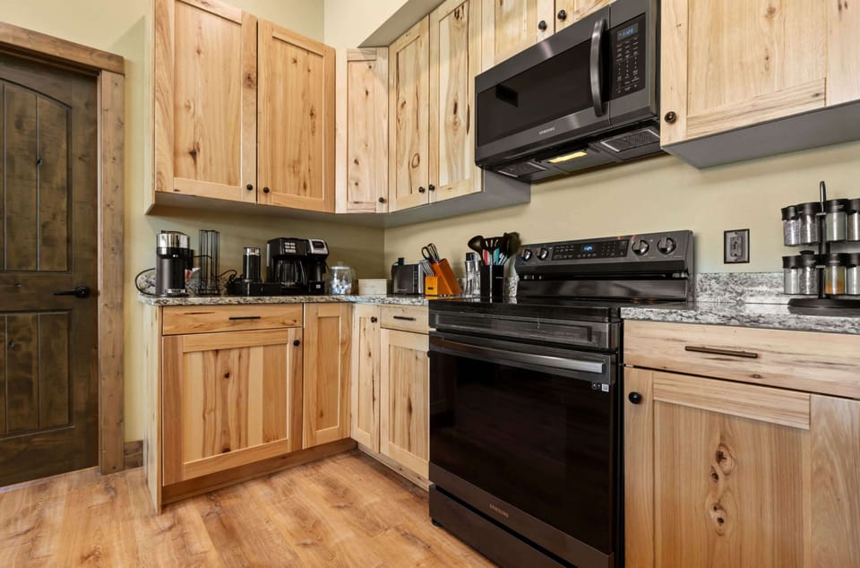 The kitchen is fully equipped with everything you need for your cooking and dining requirements.