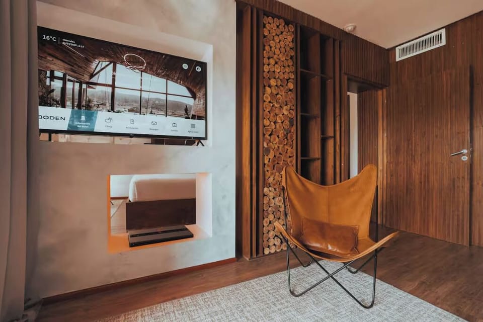 Kick back in a plush chair for movie-night comfort.