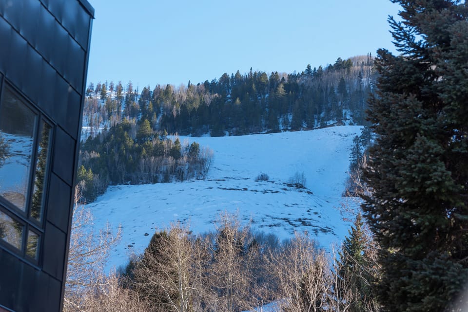 Views of Aspen Mountain from the private deck.