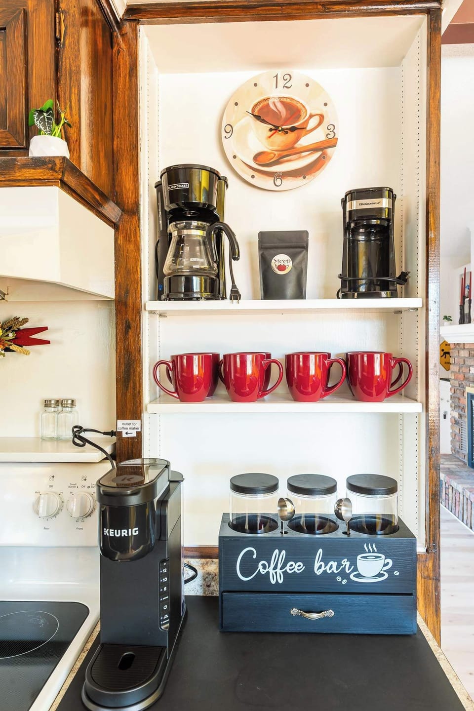 Dedicated coffee station for easy mornings