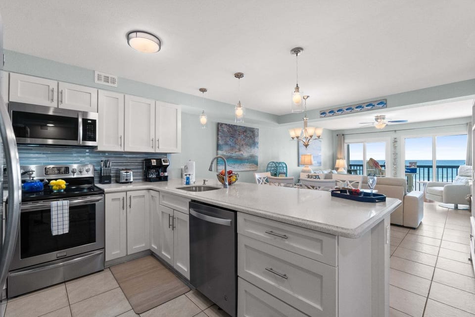 Full Size Kitchen with Bar Seating