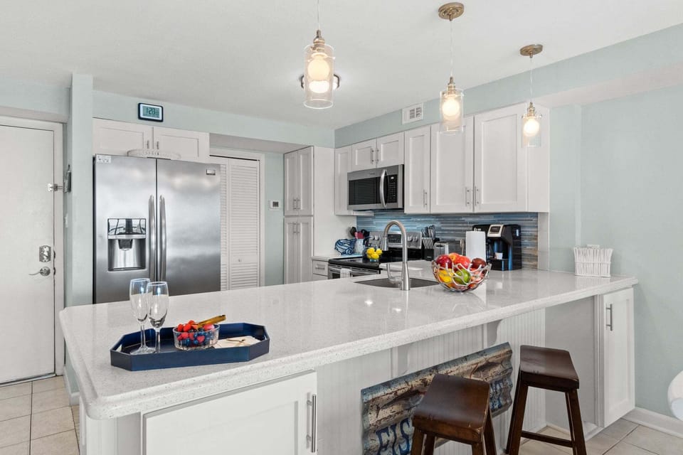 Full Size Kitchen with Bar Seating