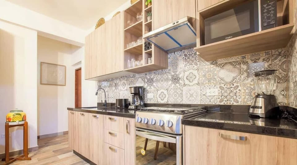 Fully equipped kitchen ready for all your cooking needs.