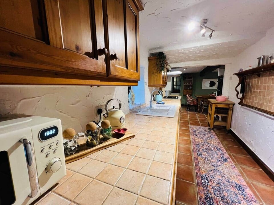 Galley style kitchen with all amenities 