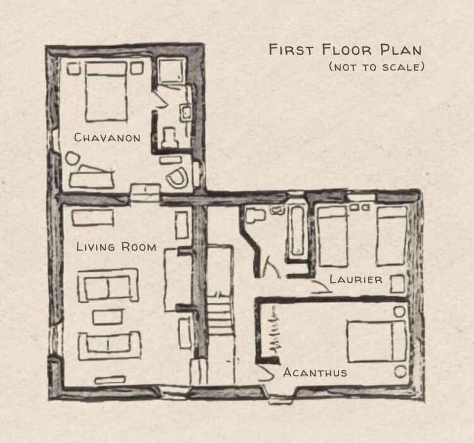 First floor plan Maison d'Amis