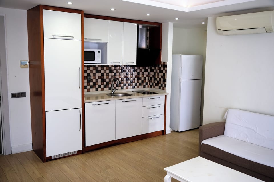 Family Suite, City View | Private kitchen | Mini-fridge, microwave, stovetop, cookware/dishes/utensils