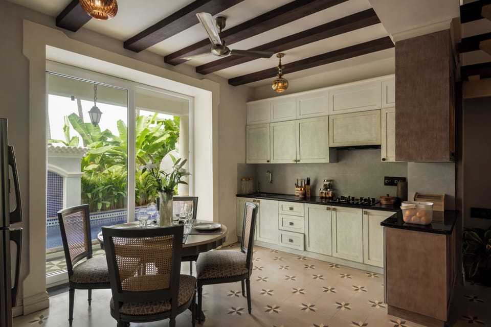 Villa, 3 Bedrooms, Private Pool | Private kitchen | Electric kettle, dining tables