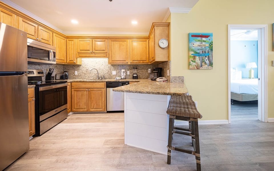 Condo, 2 Bedrooms | Private kitchen | Coffee/tea maker, fridge, oven