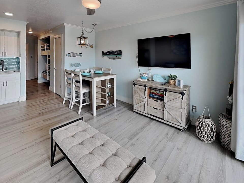 Living Room - Open Layout w/ Kitchen & Dining + TV