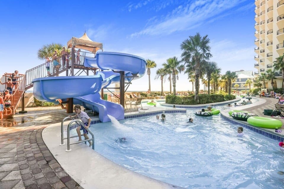 Pool with slide