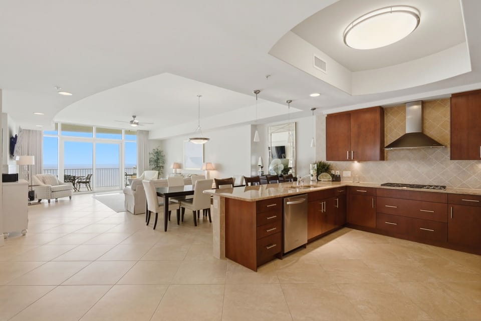 Turquoise Place 1108C- Kitchen View towards Balcony