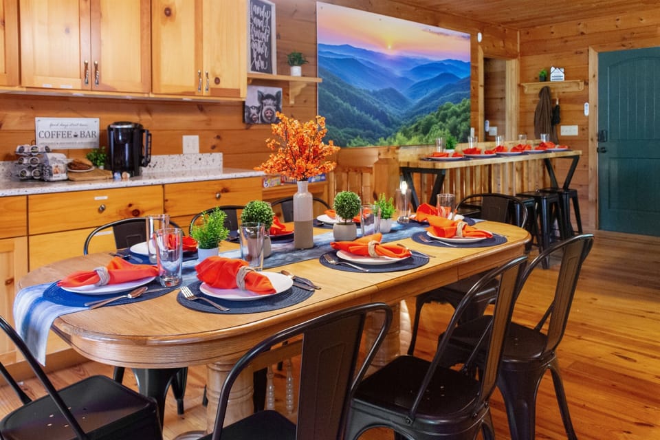 We have plenty of room for meals with family and friends!