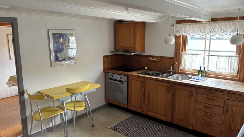 Basic House, Sea View | Private kitchen | Full-size fridge, oven, stovetop, cookware/dishes/utensils