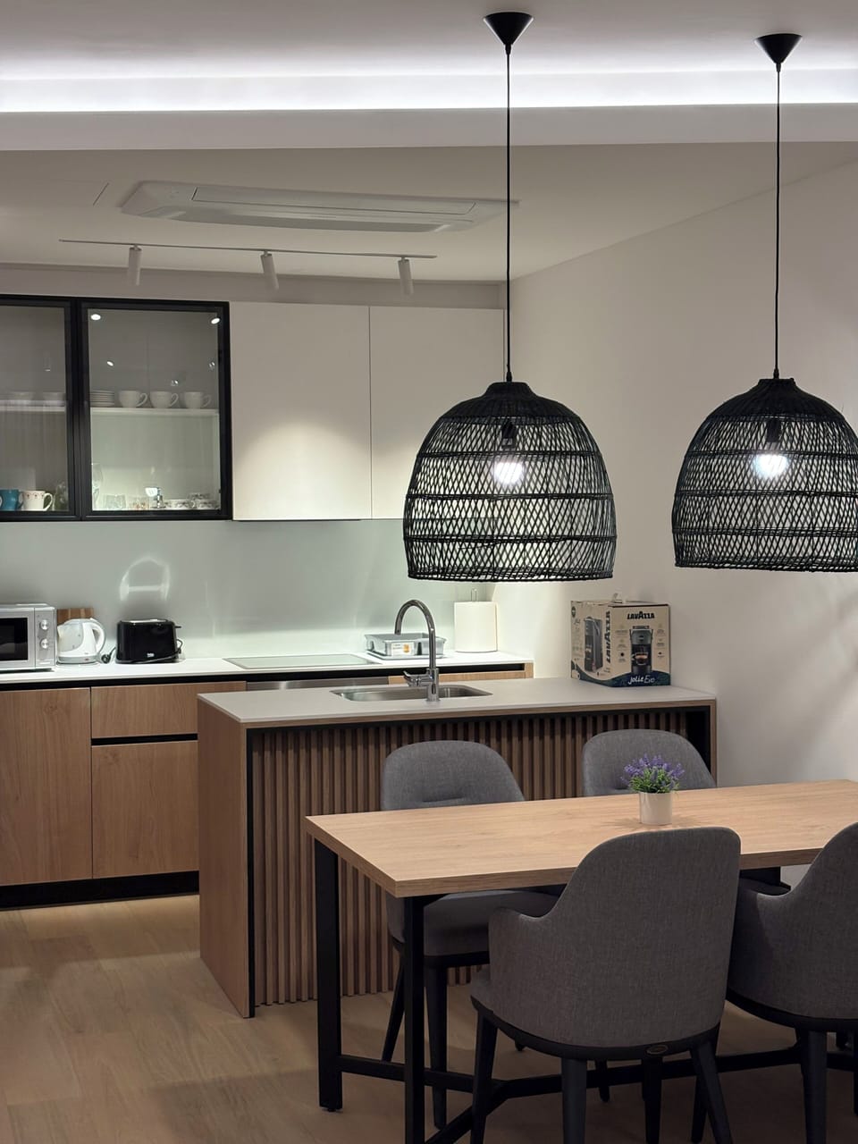 Deluxe Apartment, Patio, Garden View | Private kitchen | Coffee/tea maker, electric kettle