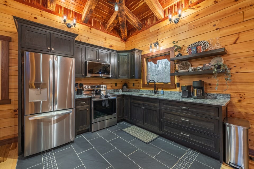 4. Kitchen, from spiral staircase -Cloud 9 Treehouse
