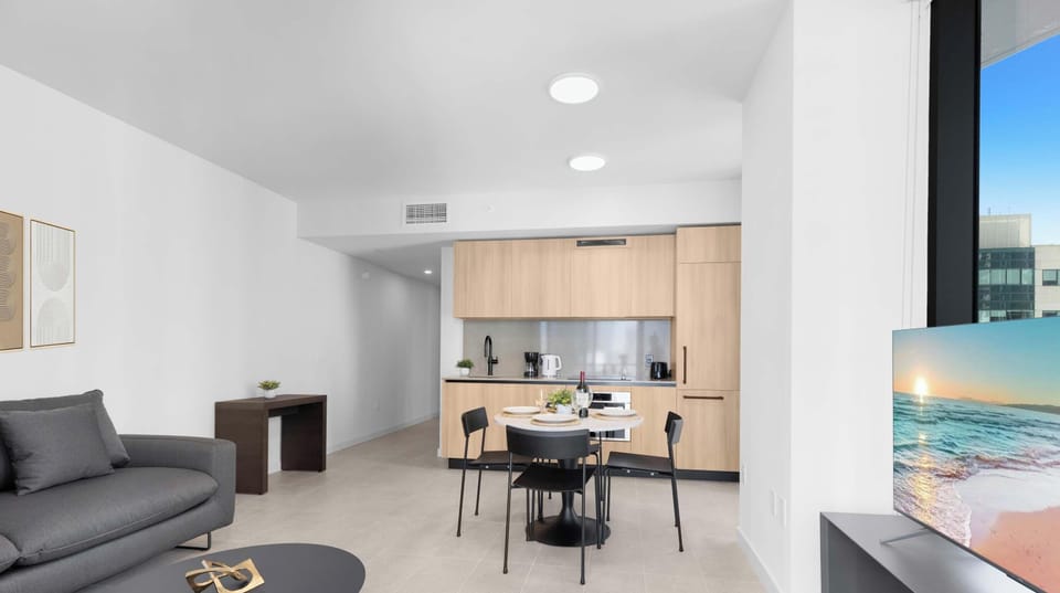 Living room - sofa bed - Kitchen - Open layout 