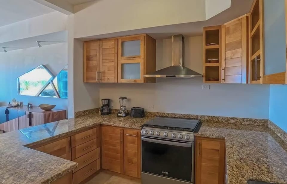 Plenty of counter space makes meal prep a breeze.