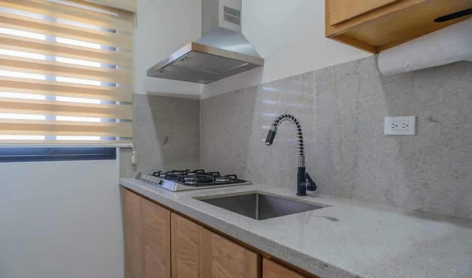 Enjoy the generous counter space, perfect for easy meal prep or setting up for a family dinner.