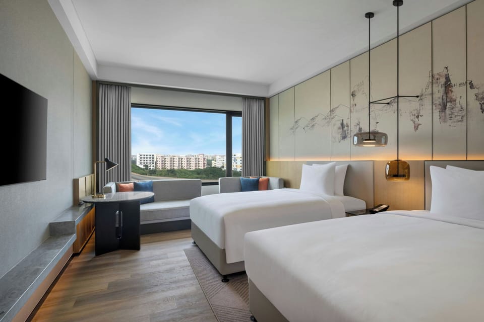 Premium Room, 2 Queen Beds, Hill View (View) | Hypo-allergenic bedding available, minibar, in-room safe, desk