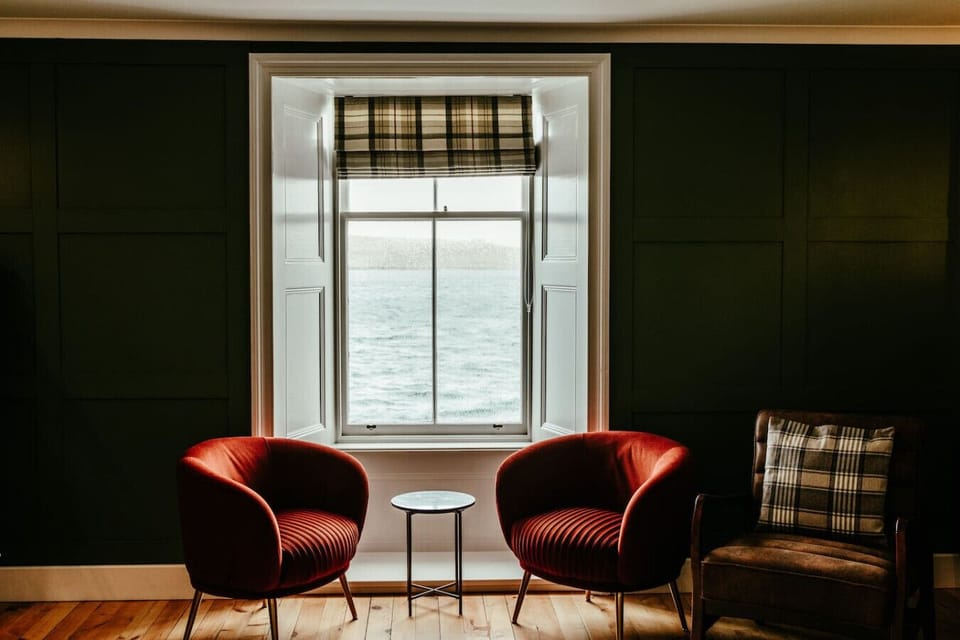 Window seat with harbour views
