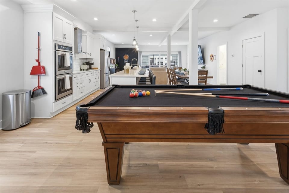 Game room with pool table
