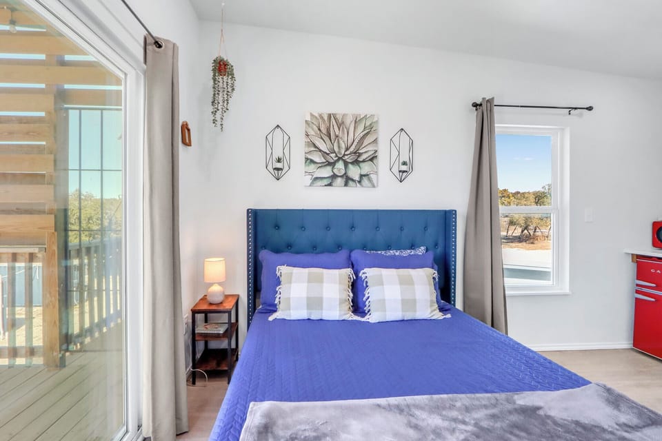 The bed is a queen size
