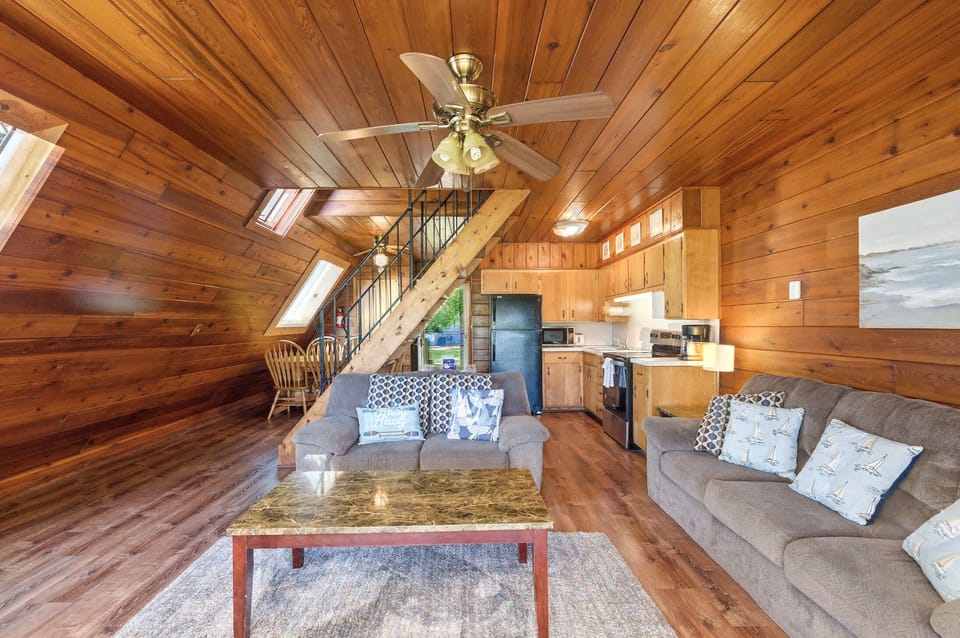 Open concept layout makes meals, games, and downtime easy.