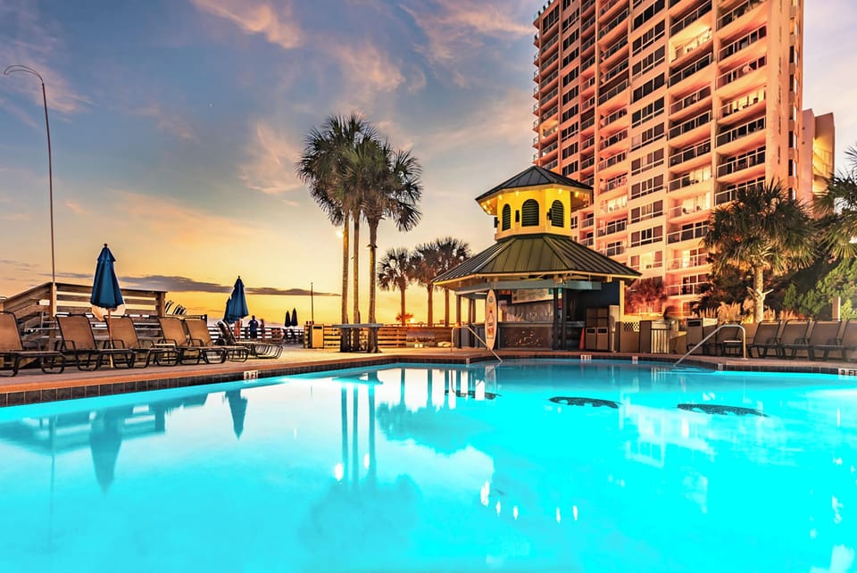 Go for a swim at sunset