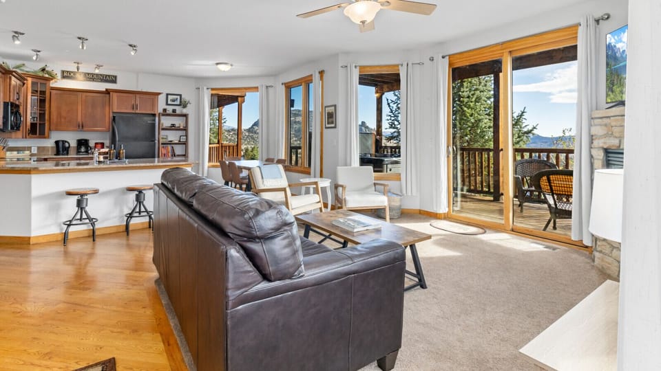 Cozy seating area with two accent chairs in the living room