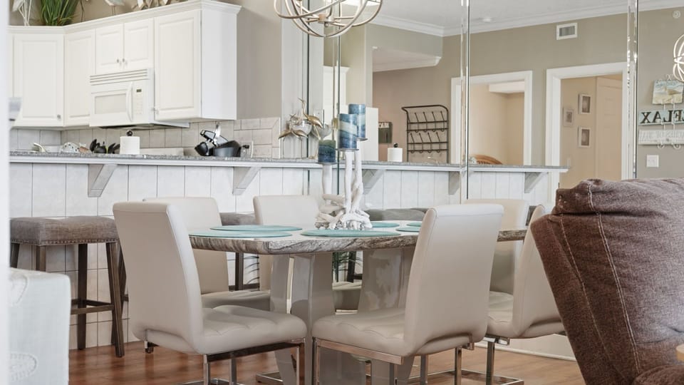 Dining table with seating for 6.