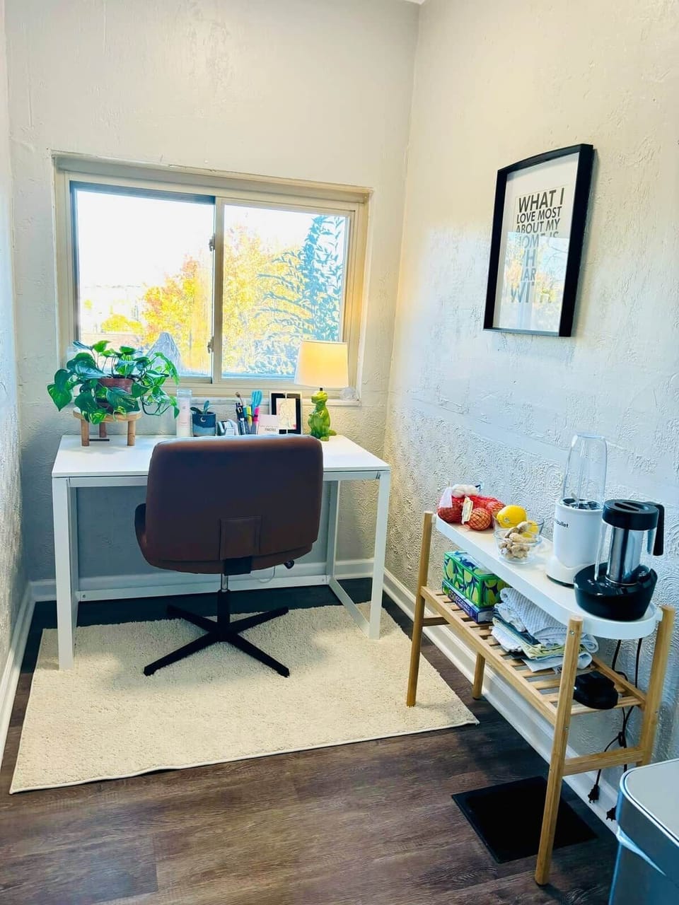 workstation off kitchen area