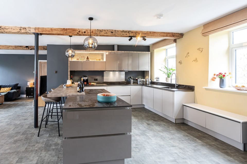The kitchen at Upper Riverside Mill, Lake District