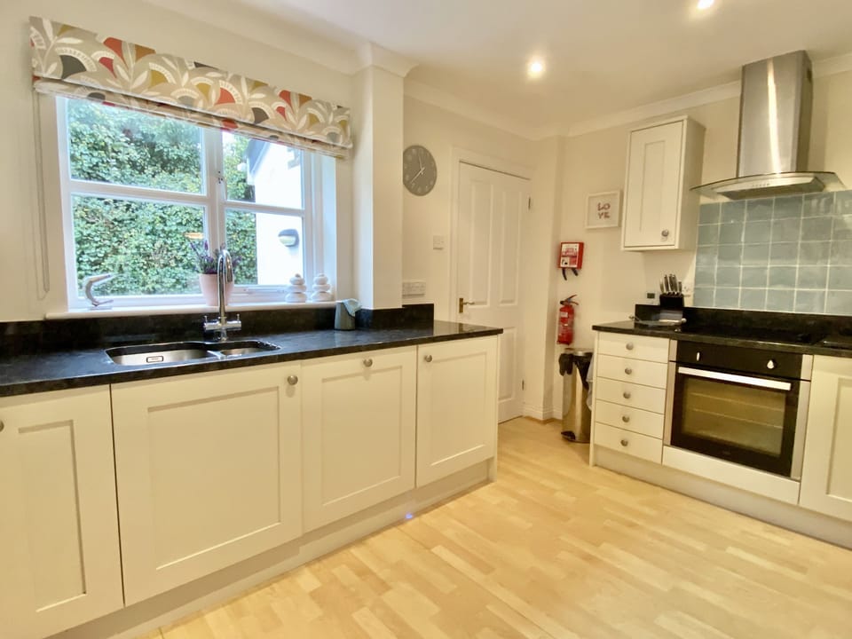 Oven in kitchen of Brea Holiday Cottage, Rock North Cornwall