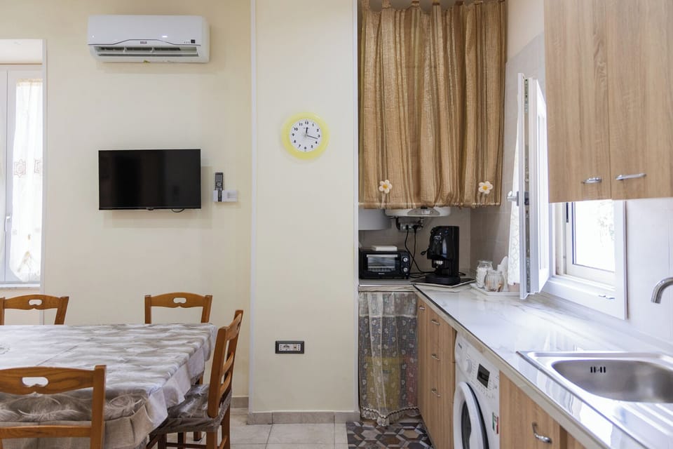 Full-size fridge, microwave, espresso maker