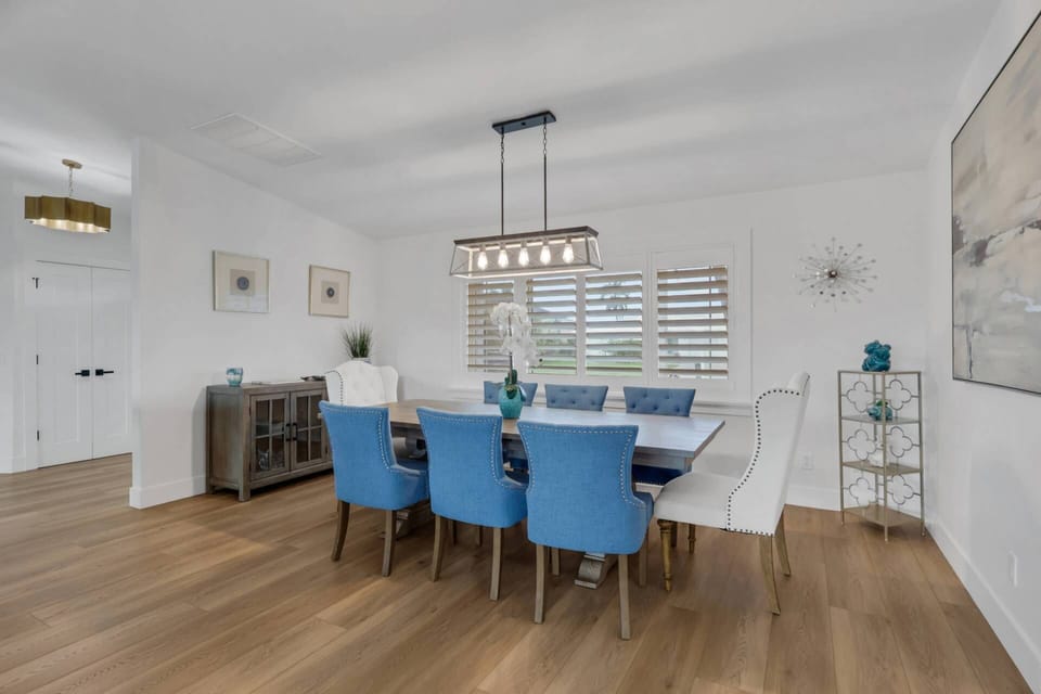 Gather around the dining table to share a meal or memory-making game night together.