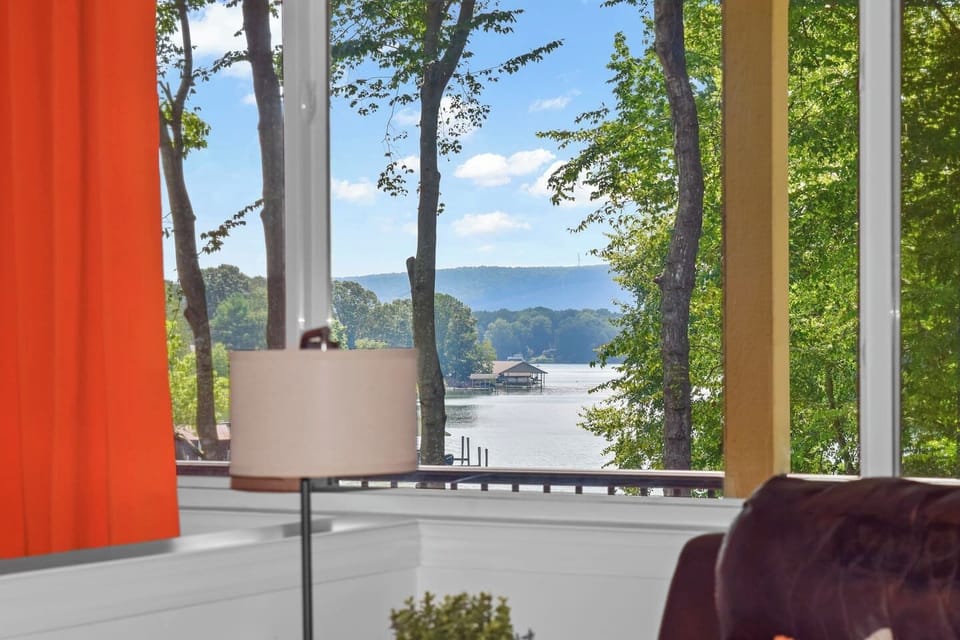 You don't even have to leave your seat to enjoy the view. Smith Mountain Lake stretches out just beyond the window — peaceful, beautiful, and always there to greet you.
