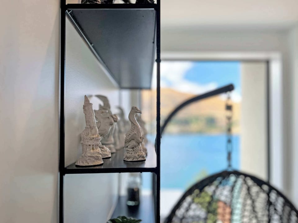 Decorative shelving with thoughtful design details