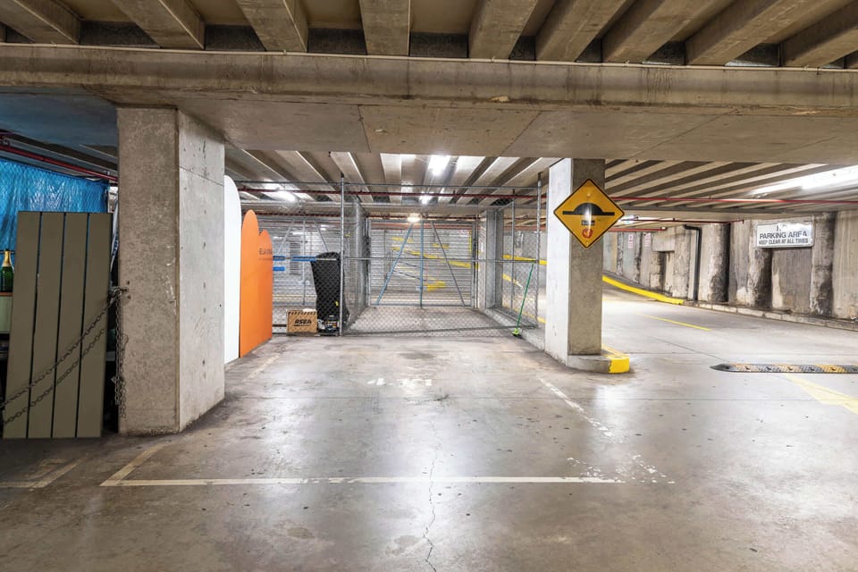 Parking garage interior