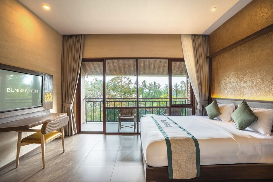 Deluxe Triple Room, Balcony, Resort View | Desk, laptop workspace, free WiFi