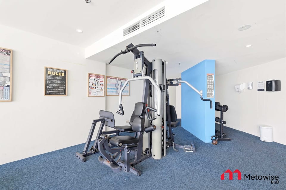 Gym with strength equipment