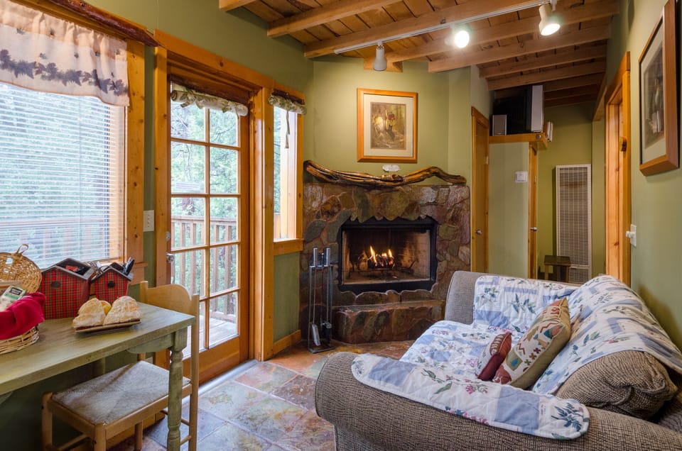 Forest Hideaway Studio Cabin (no pets) | Living area | TV