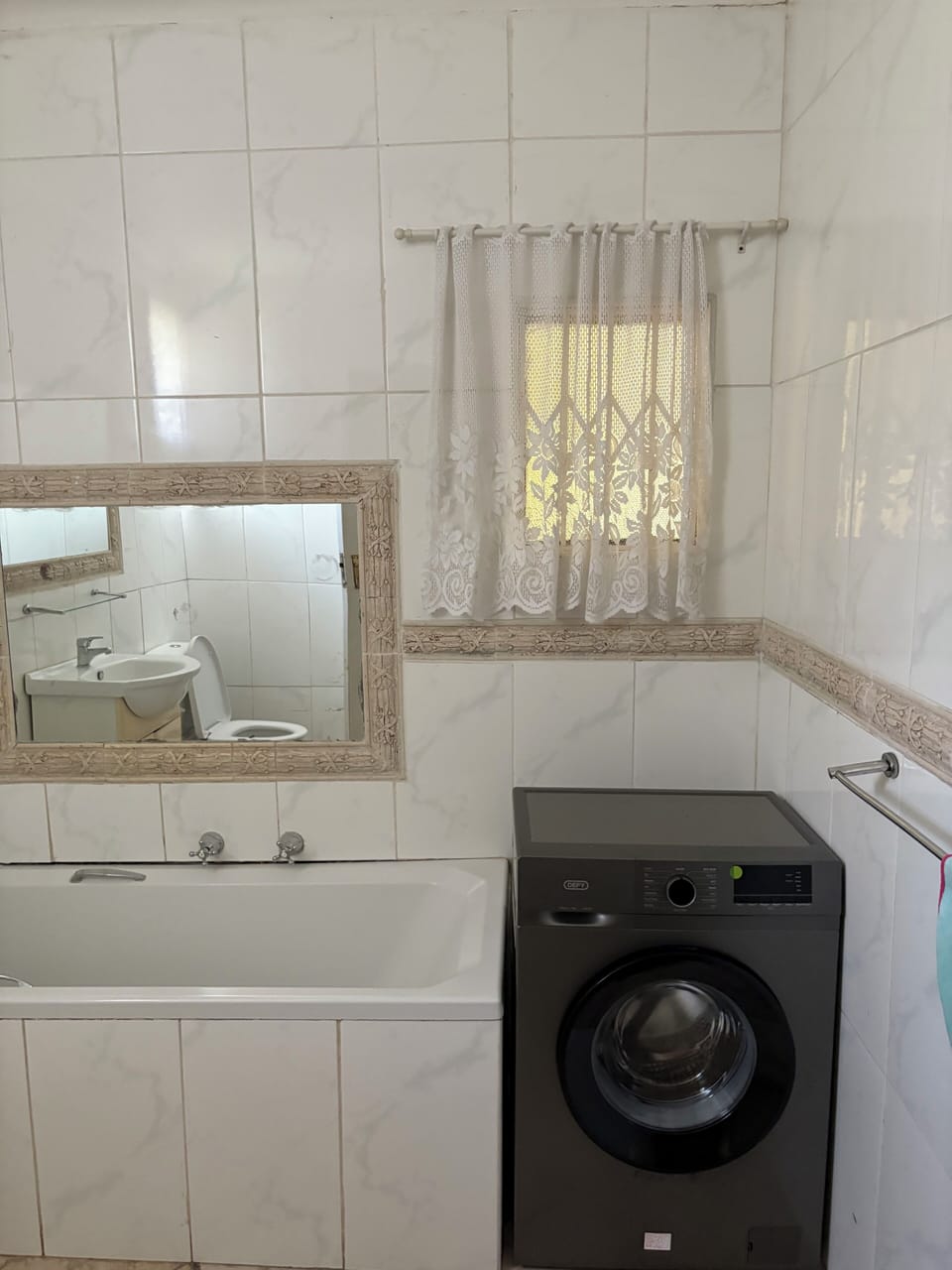 Toilet and a washing machine